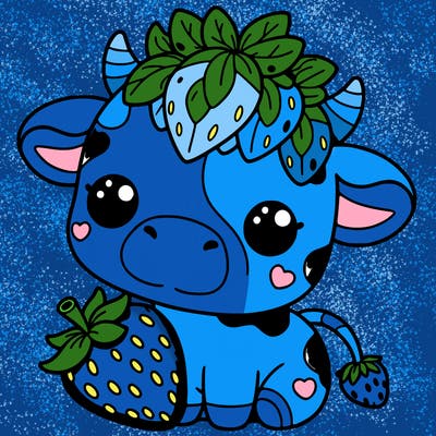 cute strawberry cow