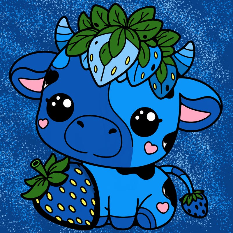 cute strawberry cow