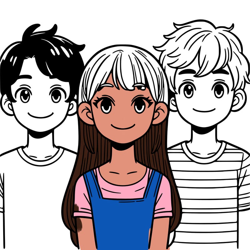 three people two boys and one girl