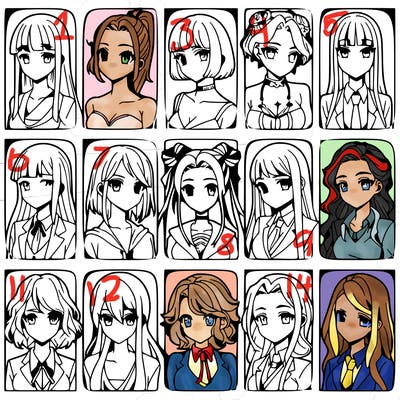 girls that look diffrent anime