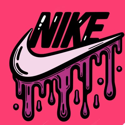 dripping nike logo