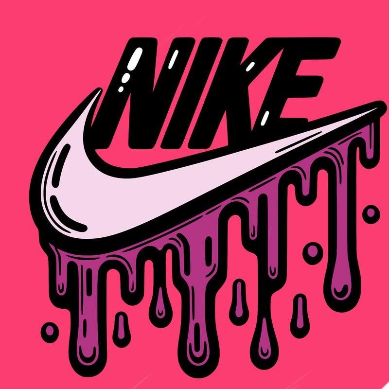 dripping nike logo