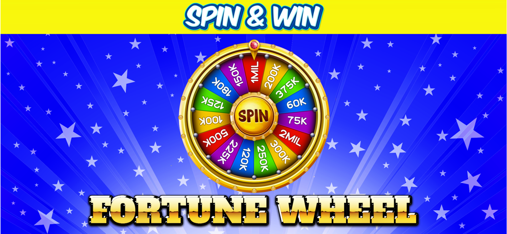 Multi Hand Video Poker & Bingo - A colorful Fortune Wheel bonus feature in the Multi Hand Video Poker and Bingo app showing various coin prizes
