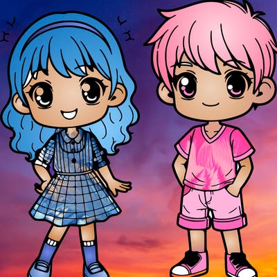 boy and girl -