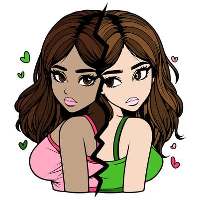 realistic girl split