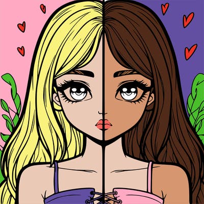 realistic girl split