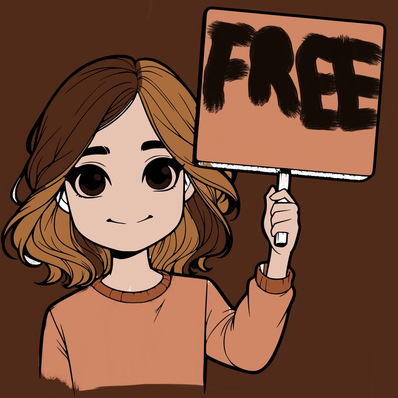 realistic girl holding up a sign