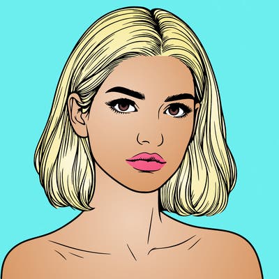 realistic portrait of woman