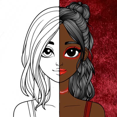 realistic girl split