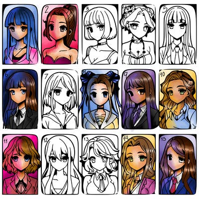 girls that look diffrent anime