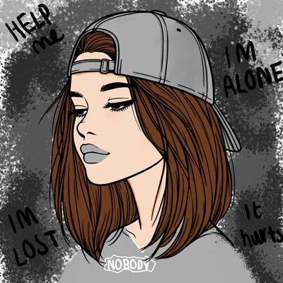 realistic  girl with a backwards hat