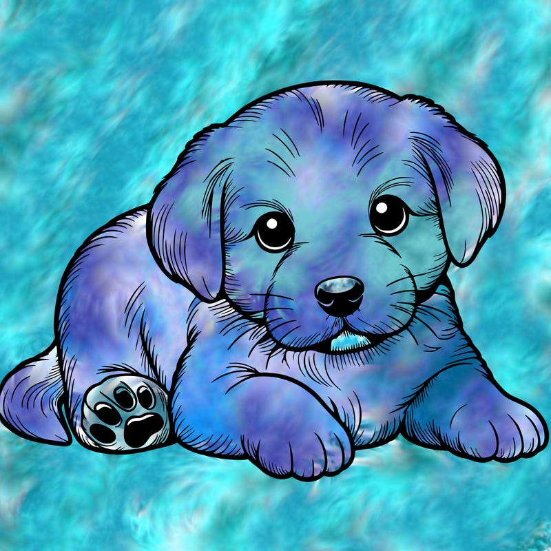 a cute realistic puppy