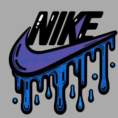 dripping nike logo