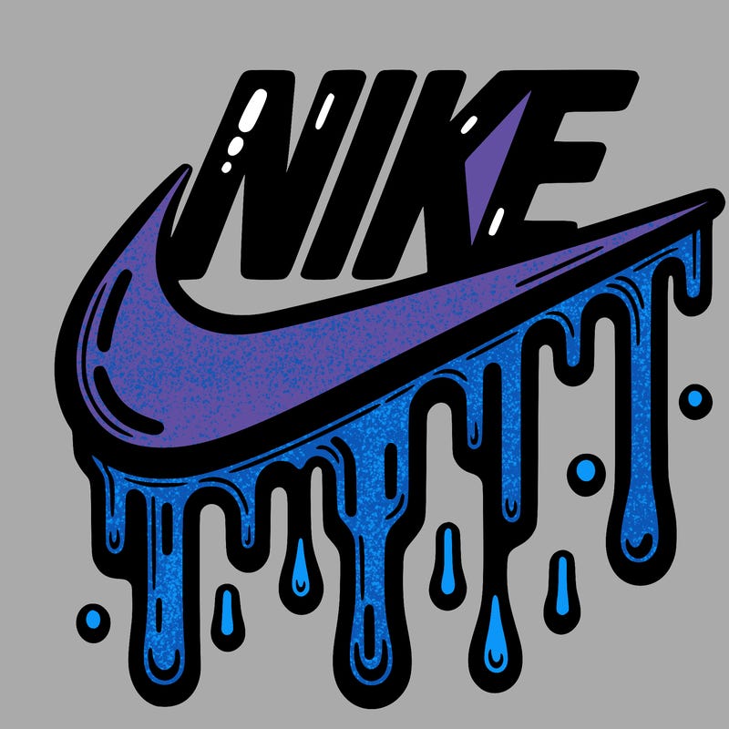 dripping nike logo