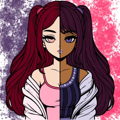 realistic girl split