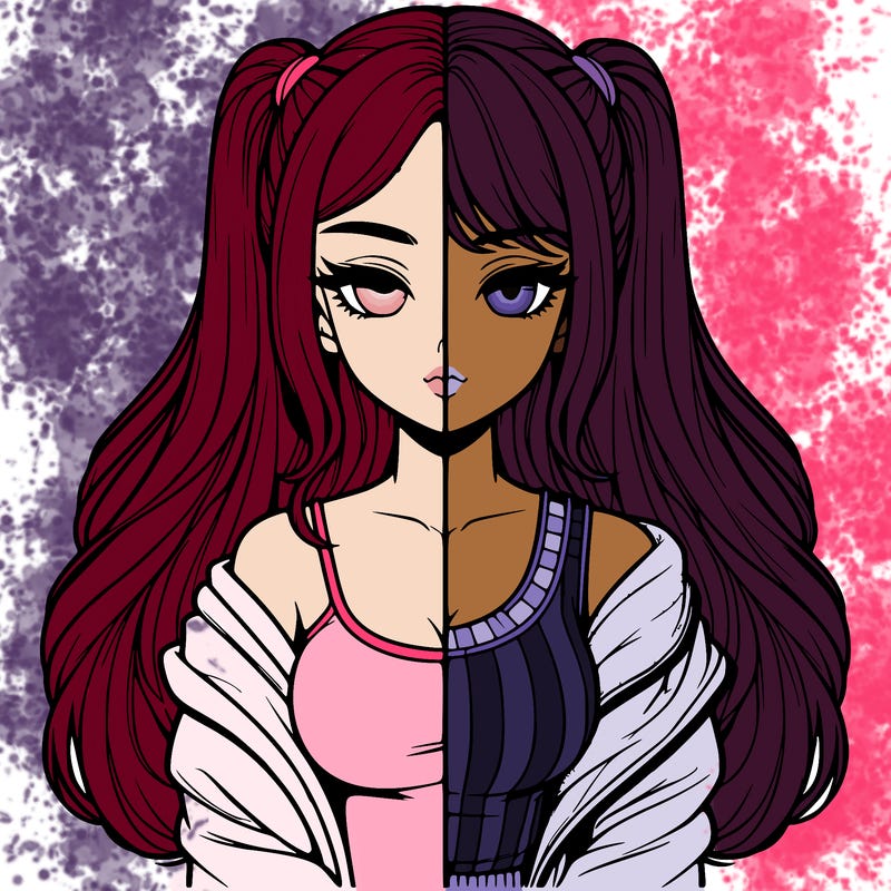 realistic girl split