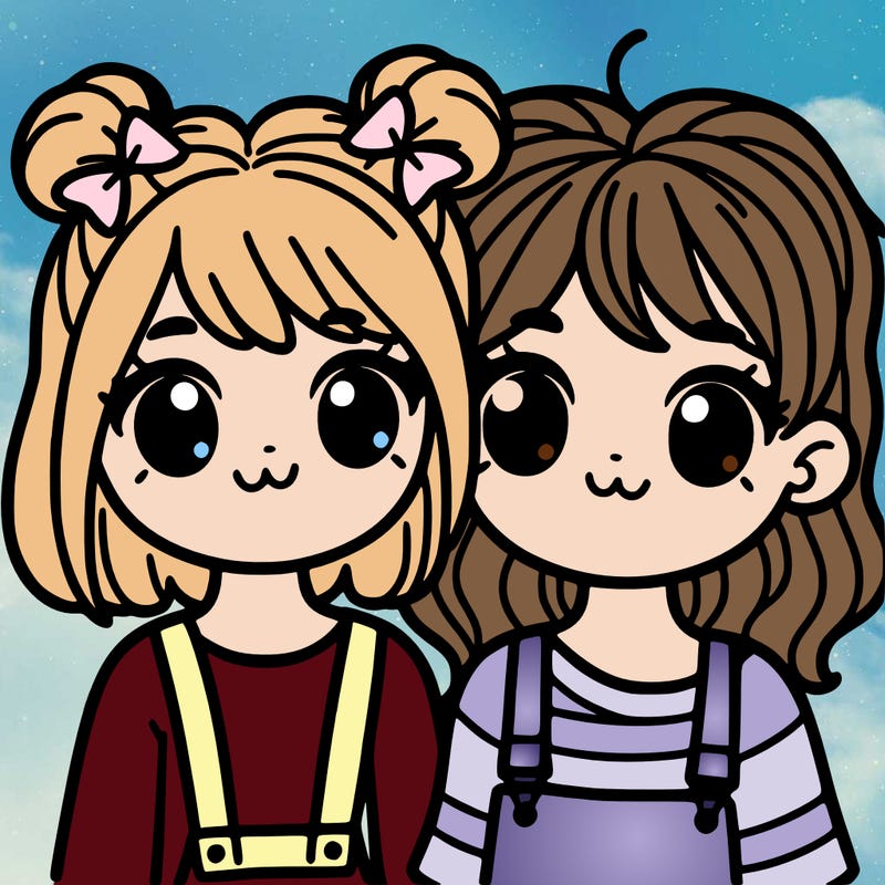 two girls who are friends