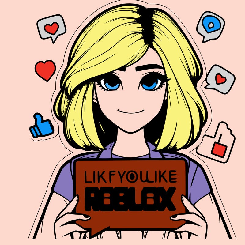 realistic girl saying like if you like roblox