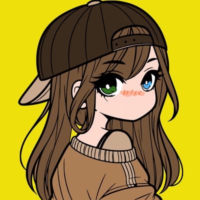 girl with a backward hat on