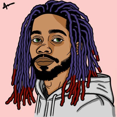man with dreads