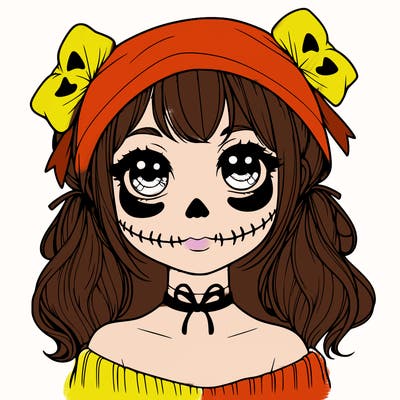 realistic girl halloween