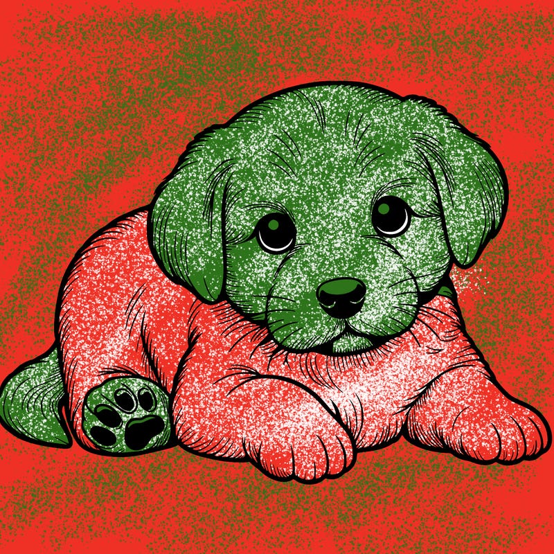 a cute realistic puppy