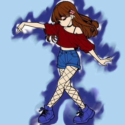 realistic girl danceing