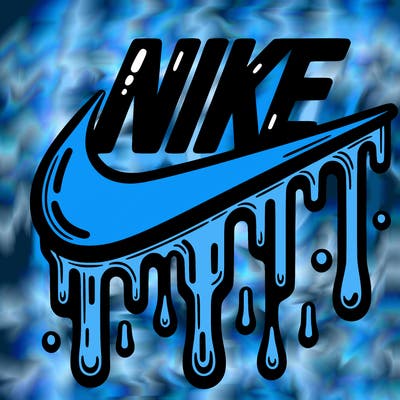 dripping nike logo