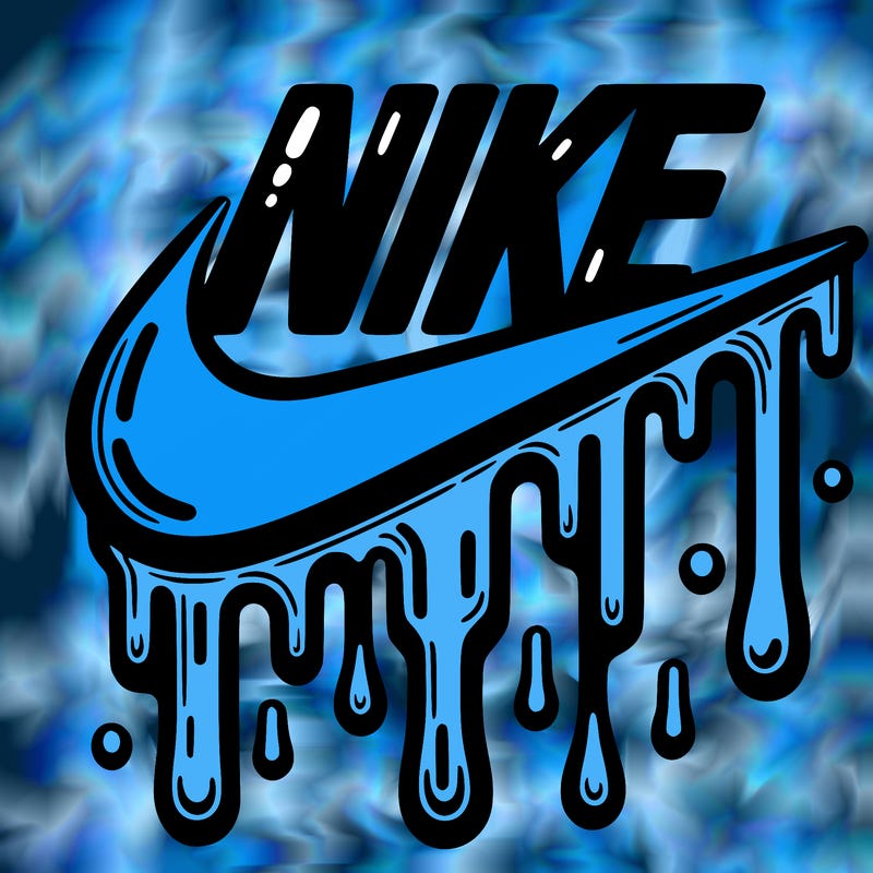 dripping nike logo