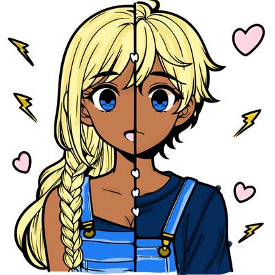 realistic girl boy split