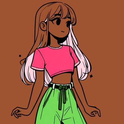 girl in a cute crop top