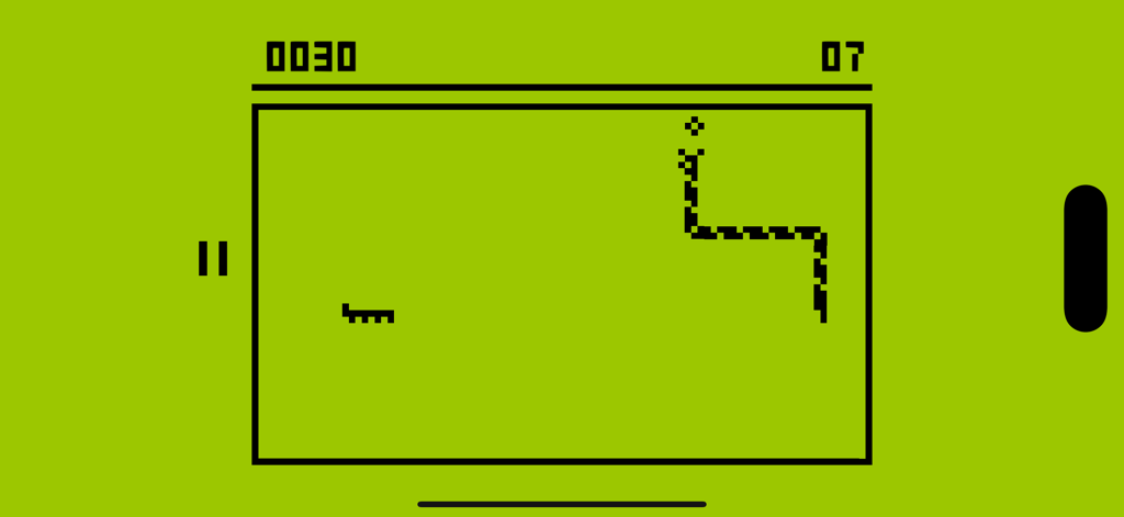 Snake II: Classic Mobile Game - Classic Snake II mobile game screenshot with retro pixel graphics