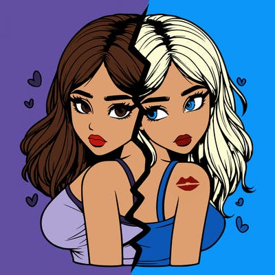 realistic girl split