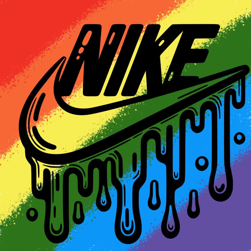 dripping nike logo