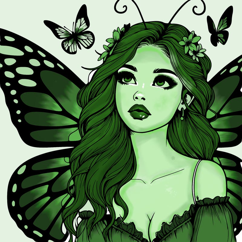 butterfly fairy realistic girl