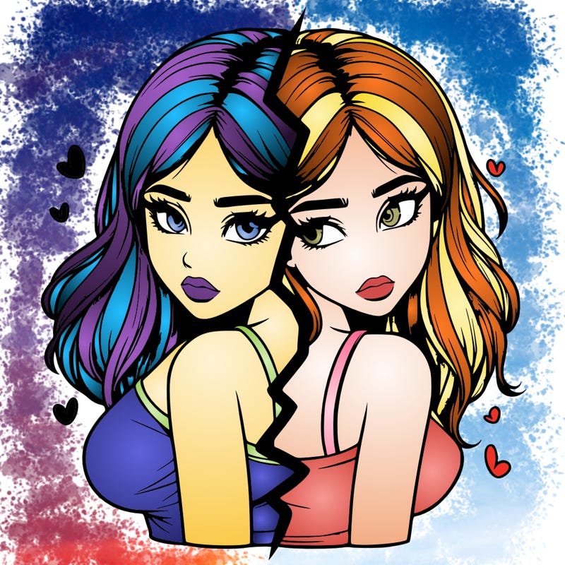 realistic girl split