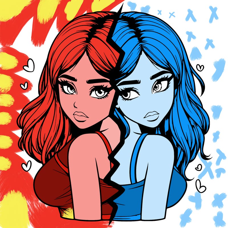 realistic girl split