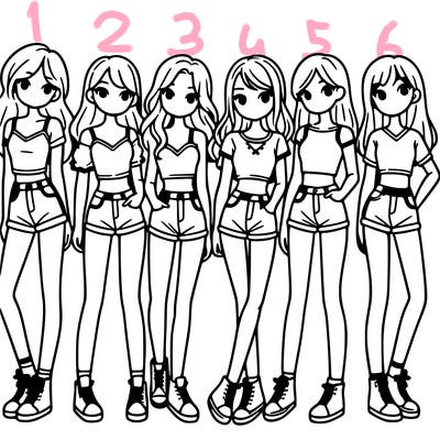 a group of girls wearing crop tops and shorts