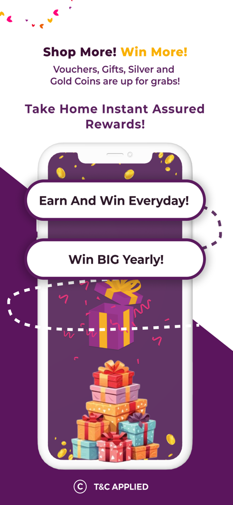 nexusONE - A smartphone displaying nexusONE app rewards and shopping gifts