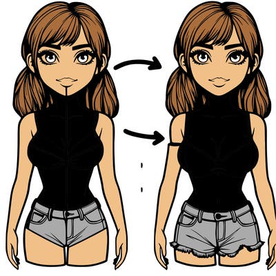 realistic girl split