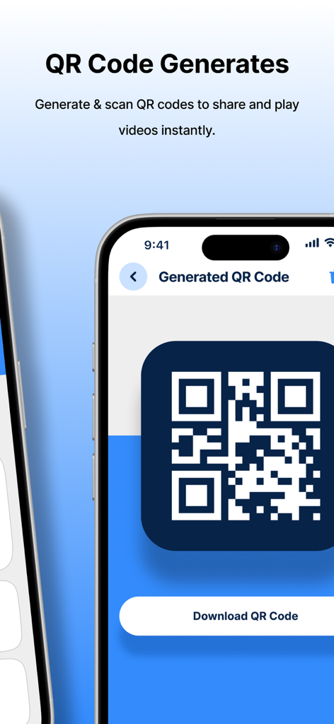 fdown.net - A mobile interface for generating and downloading a QR code to share videos.