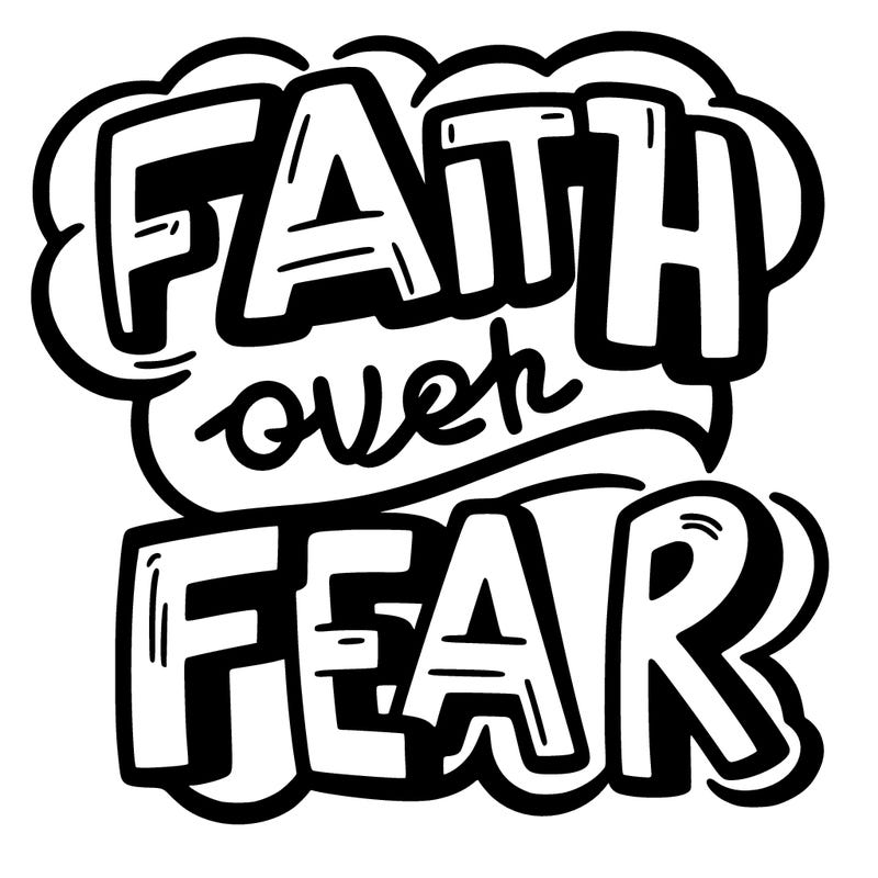 faith over fear bubble letters