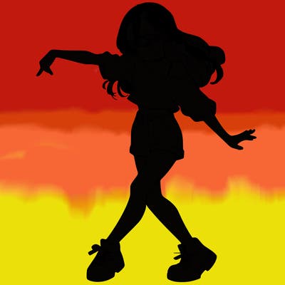 realistic girl danceing