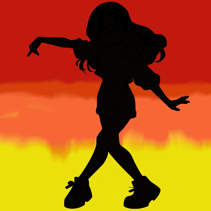 realistic girl danceing