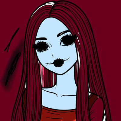 realistic girl with straight and long hair