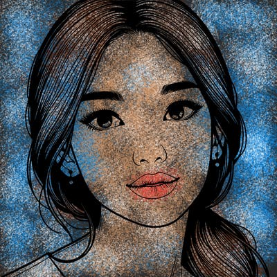 beautiful realistic asian woman