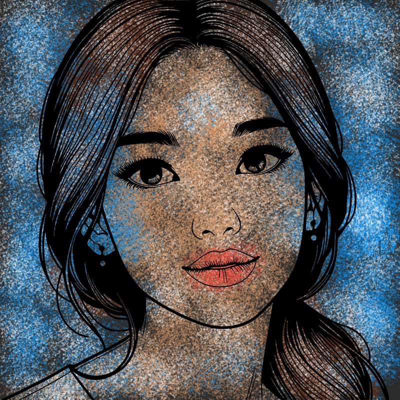 beautiful realistic asian woman