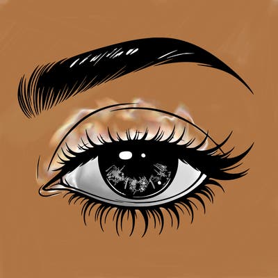 eye closed realistic