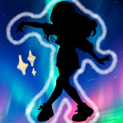 realistic girl danceing