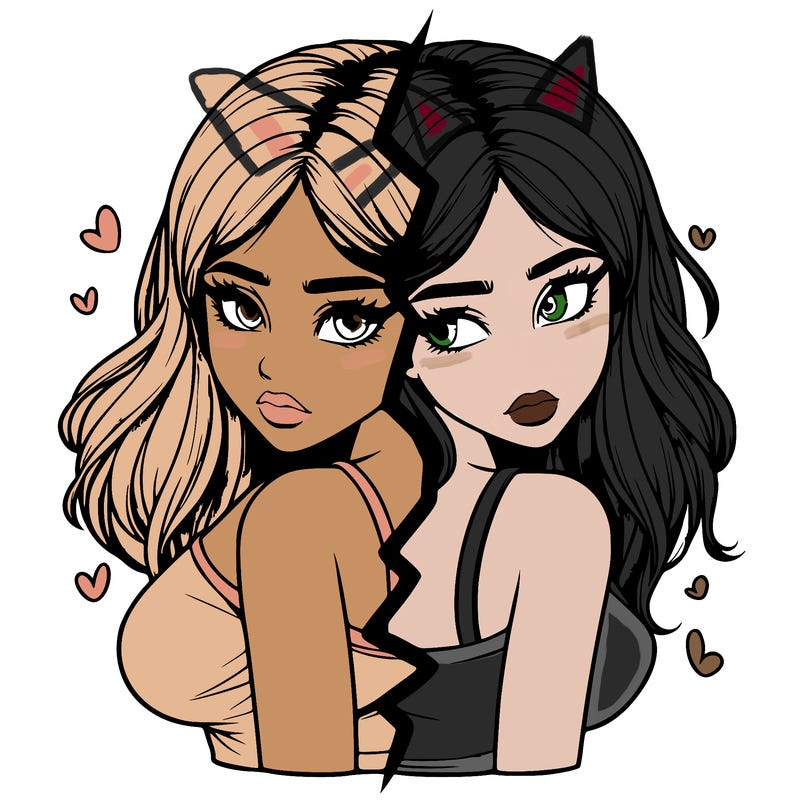 realistic girl split